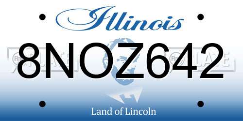 8NOZ642 Illinois License Plate