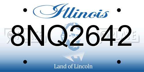 8NQ2642 Illinois License Plate