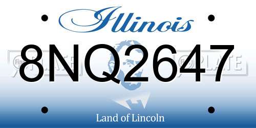 8NQ2647 Illinois License Plate