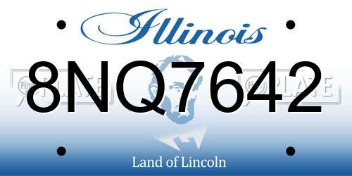 8NQ7642 Illinois License Plate