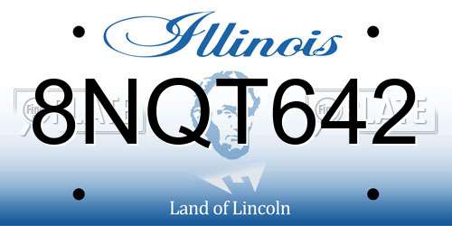 8NQT642 Illinois License Plate