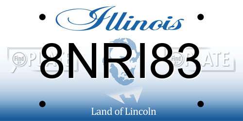 8NRI83 Illinois License Plate