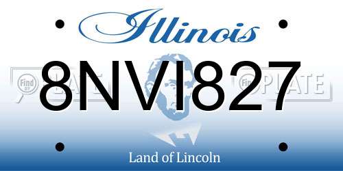 8NVI827 Illinois License Plate