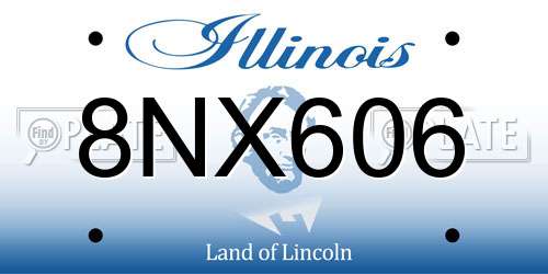 8NX606 Illinois License Plate