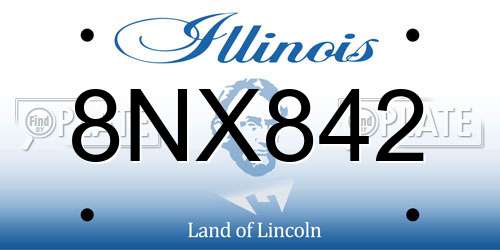 8NX842 Illinois License Plate