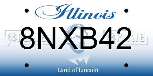 8NXB42 Illinois License Plate
