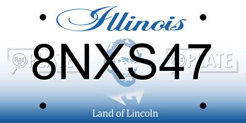 8NXS47 Illinois License Plate