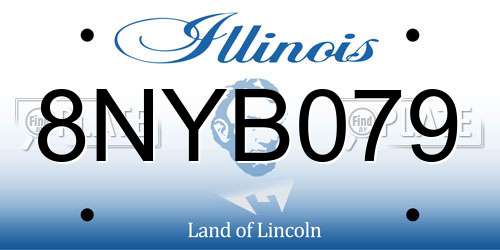 8NYB079 Illinois License Plate