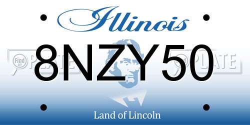 8NZY50 Illinois License Plate