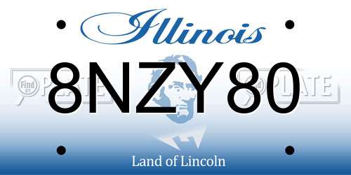 8NZY80 Illinois License Plate