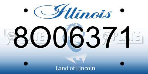 8O06371 Illinois License Plate