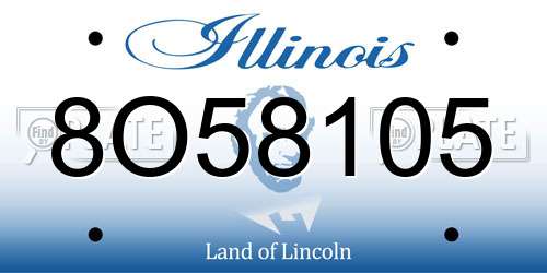 8O58105 Illinois License Plate