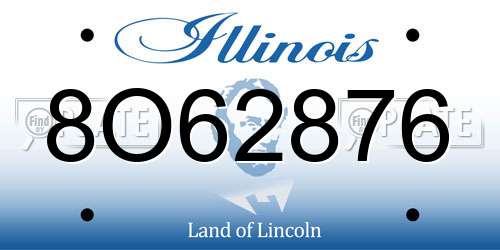 8O62876 Illinois License Plate