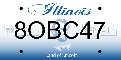 8OBC47 Illinois License Plate