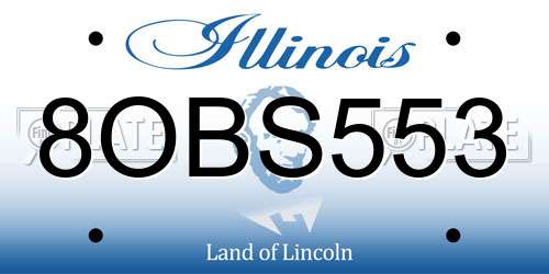 8OBS553 Illinois License Plate