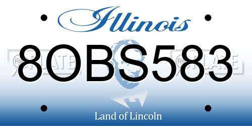 8OBS583 Illinois License Plate