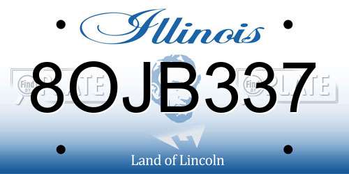 8OJB337 Illinois License Plate