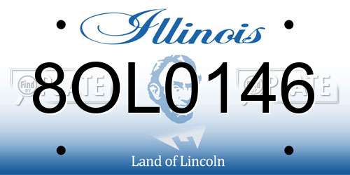 8OL0146 Illinois License Plate