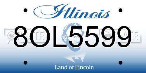 8OL5599 Illinois License Plate