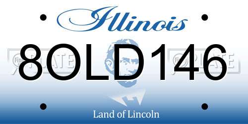 8OLD146 Illinois License Plate
