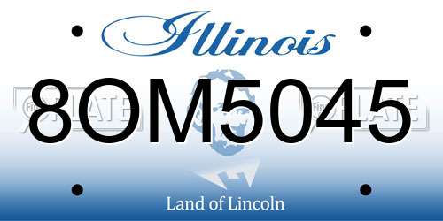 8OM5045 Illinois License Plate