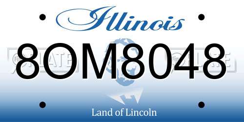 8OM8048 Illinois License Plate