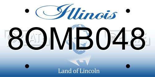 8OMB048 Illinois License Plate