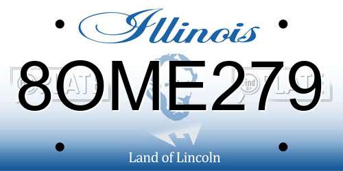 8OME279 Illinois License Plate