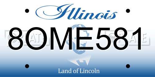 8OME581 Illinois License Plate