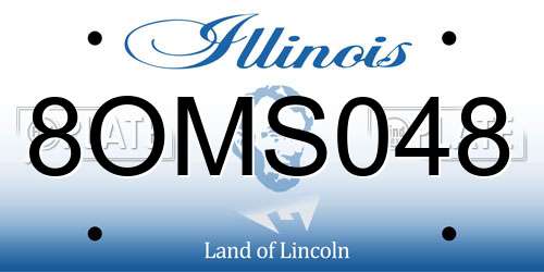 8OMS048 Illinois License Plate