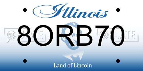 8ORB70 Illinois License Plate