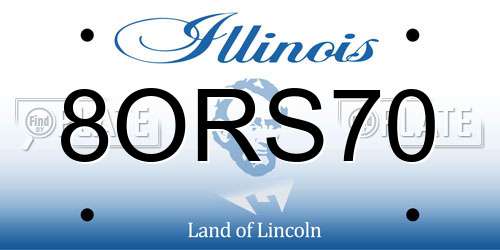 8ORS70 Illinois License Plate