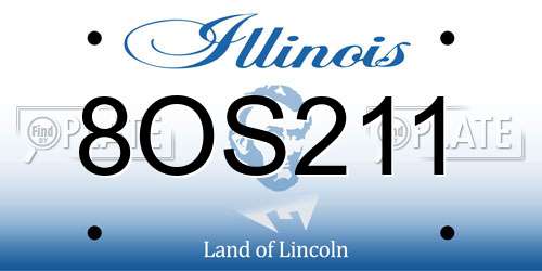 8OS211 Illinois License Plate