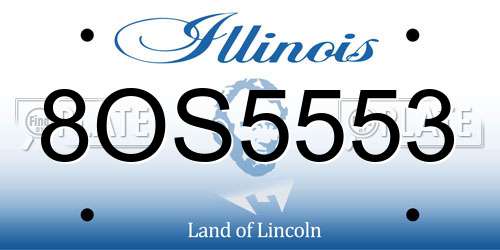 8OS5553 Illinois License Plate
