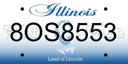 8OS8553 Illinois License Plate