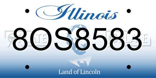 8OS8583 Illinois License Plate