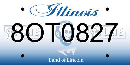 8OT0827 Illinois License Plate