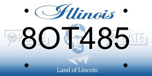 8OT485 Illinois License Plate