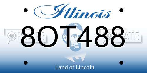 8OT488 Illinois License Plate