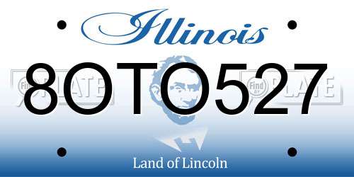 8OTO527 Illinois License Plate