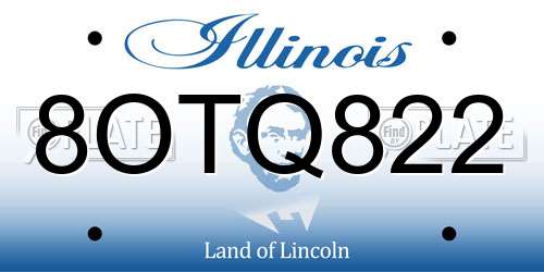 8OTQ822 Illinois License Plate