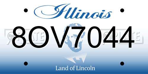 8OV7044 Illinois License Plate