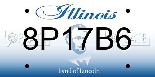 8P17B6 Illinois License Plate