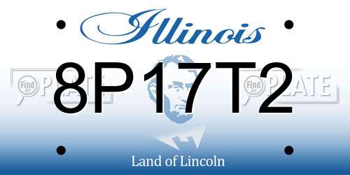 8P17T2 Illinois License Plate