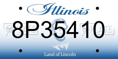 8P35410 Illinois License Plate