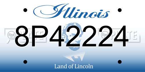 8P42224 Illinois License Plate