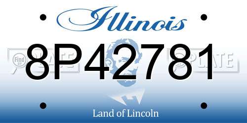 8P42781 Illinois License Plate