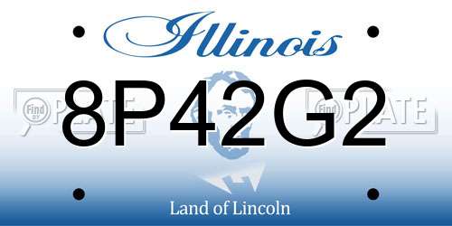 8P42G2 Illinois License Plate