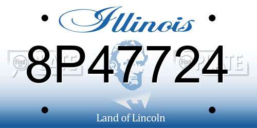 8P47724 Illinois License Plate