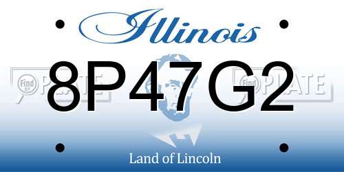 8P47G2 Illinois License Plate
